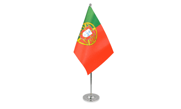 Portugal Satin Table Flag